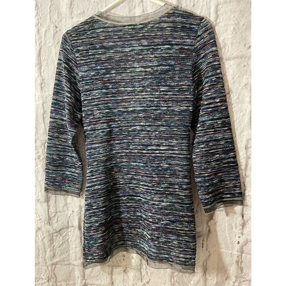 NEW Papillon Blanc Size Large Top Wrap Style Blue Multi - Picture 6 of 9